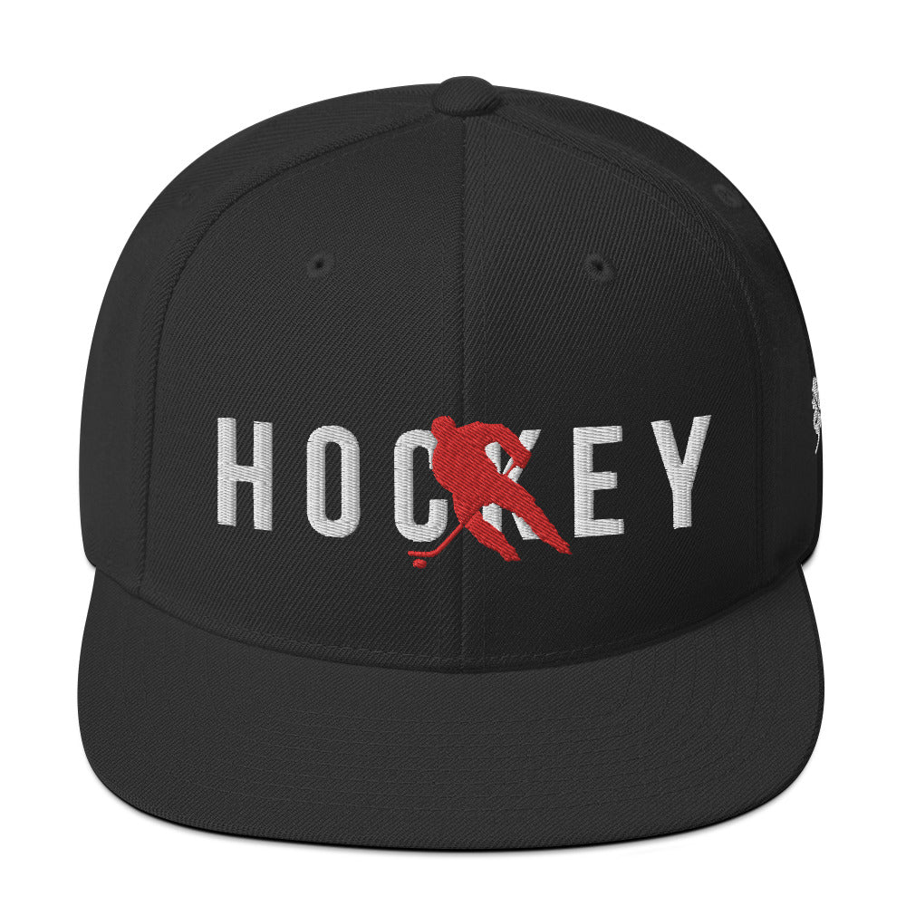 Hockey Silhouette Snapback Hat