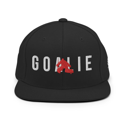 Goalie Silhouette Snapback Hat