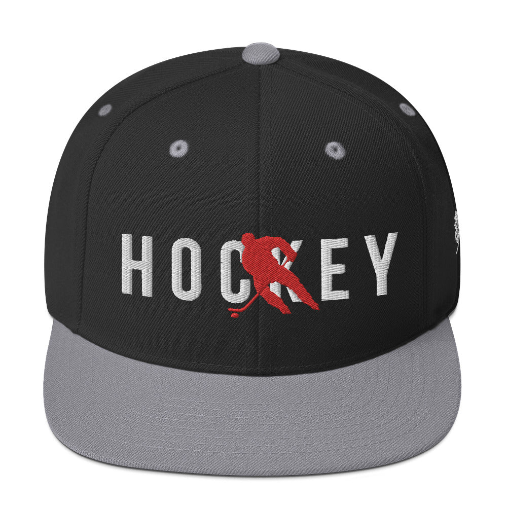 Hockey Silhouette Snapback Hat
