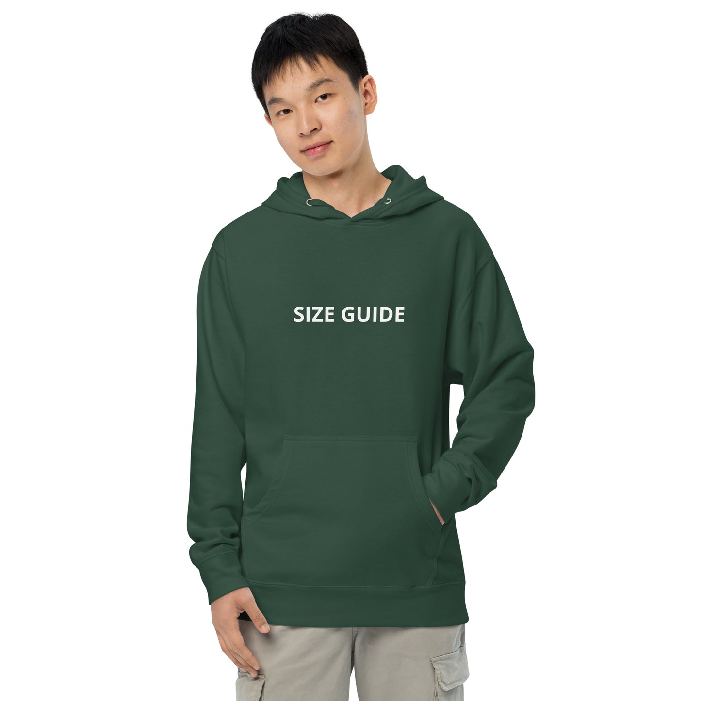 Size Guide Unisex midweight hoodie Independent Trading Co. SS4500