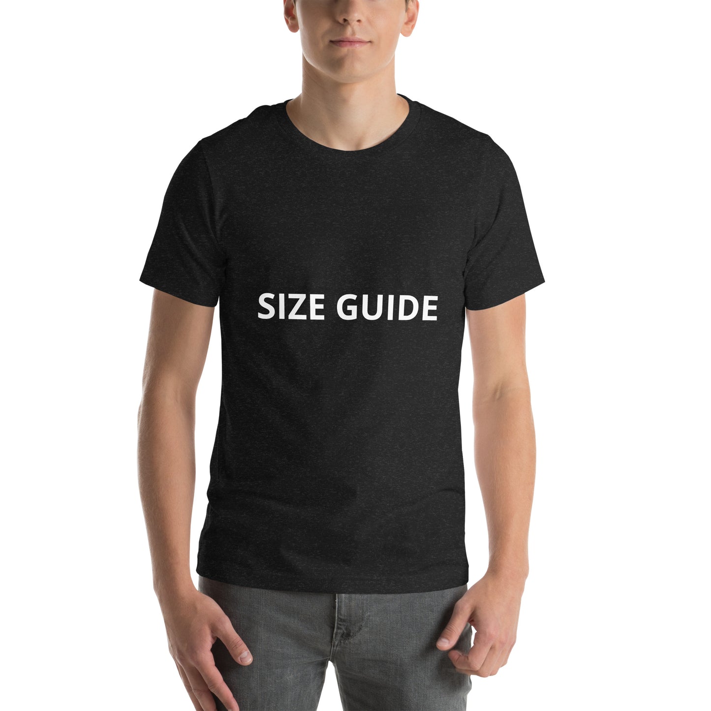 Size Guide Unisex t-shirt Bella + Canvas 3001