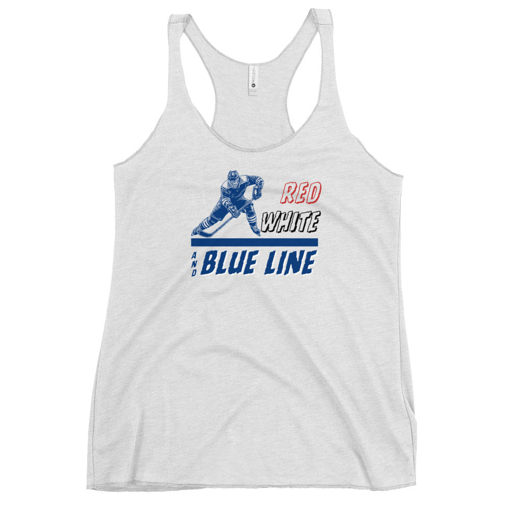 Red, White, and Blue Line Racerback Tank