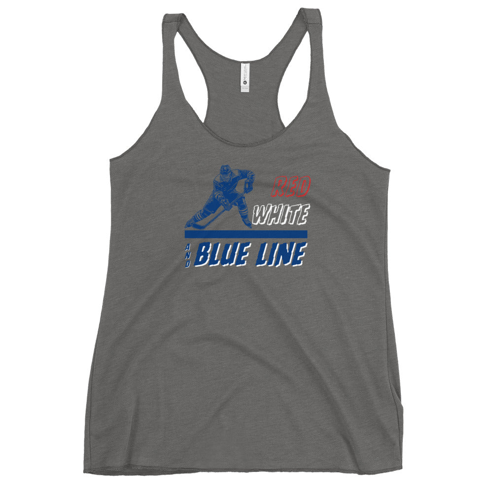 Red, White, and Blue Line Racerback Tank