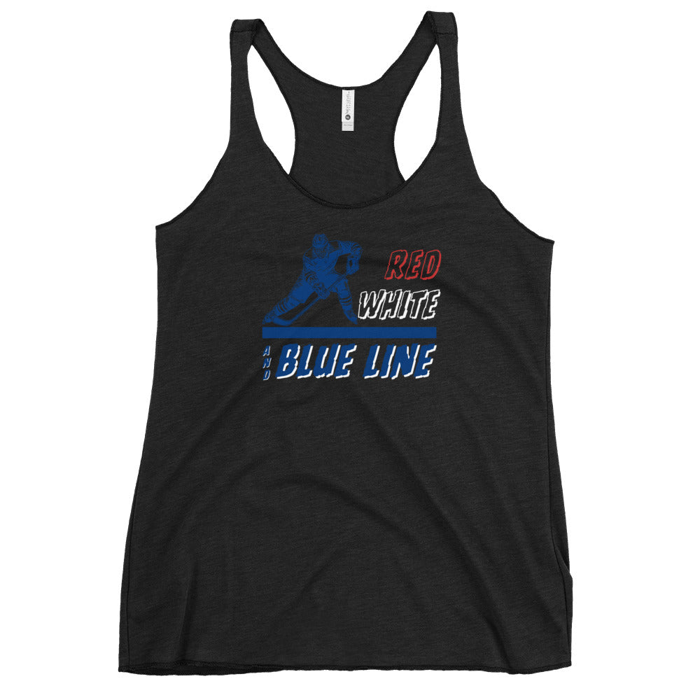 Red, White, and Blue Line Racerback Tank