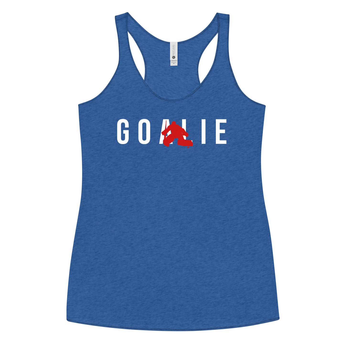 Goalie Silhouette Racer Tank