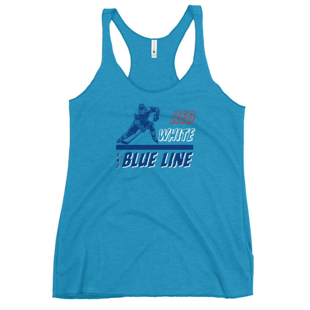 Red, White, and Blue Line Racerback Tank